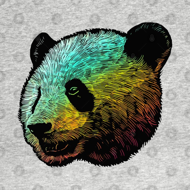 Cool Colored Panda by barmalisiRTB